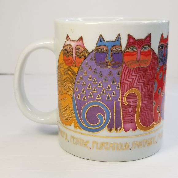 1993 Laurel Burch Artistic Mug Collection-Feline Family Portrait - Picture 3 of 9